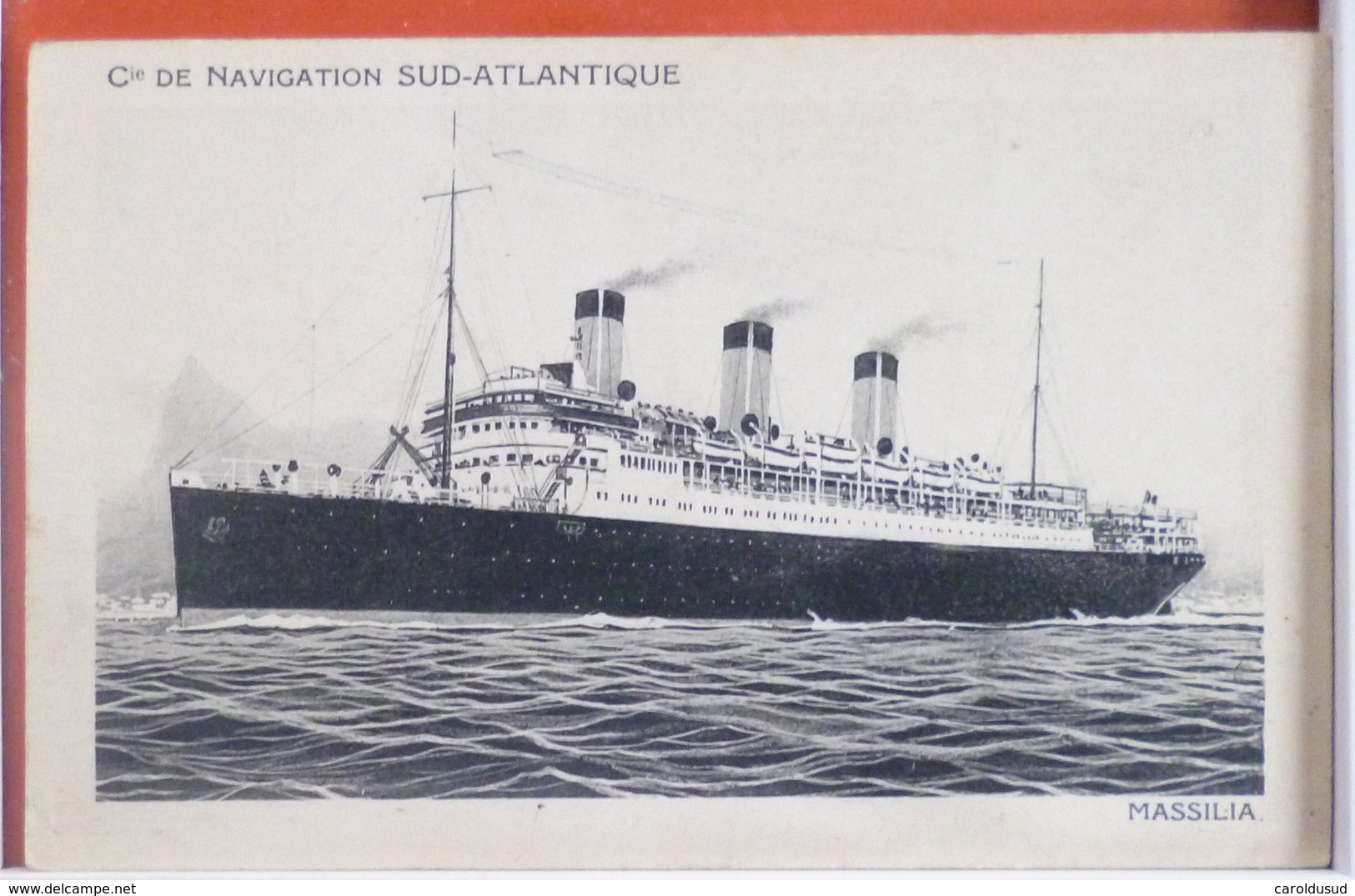 CPA lot 7X photo bateau paquebot de st-nazaire st-malo flandre france paris espagne massilia