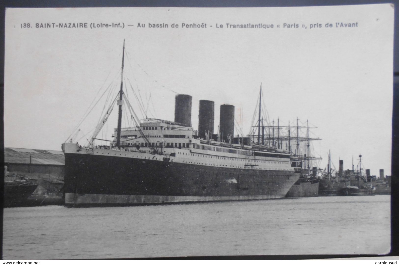 CPA lot 7X photo bateau paquebot de st-nazaire st-malo flandre france paris espagne massilia