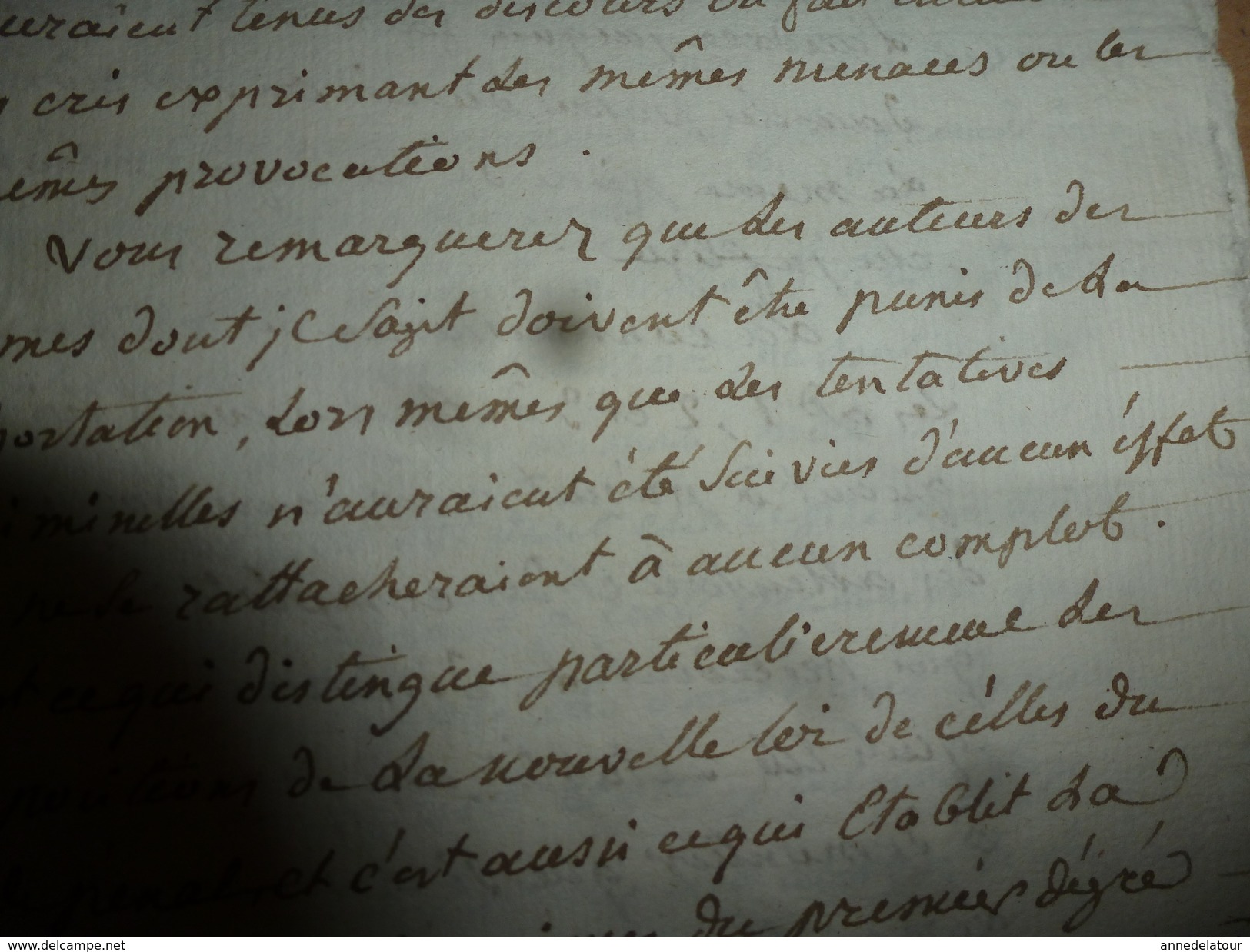 1815 Lettre De MARBOIS Pour Appliquer Loi Nouvelle Sur La REPRESSION DES CRIS SEDITIEUX Et PROVOCATION A LA REVOLTE,etc - Manuscrits