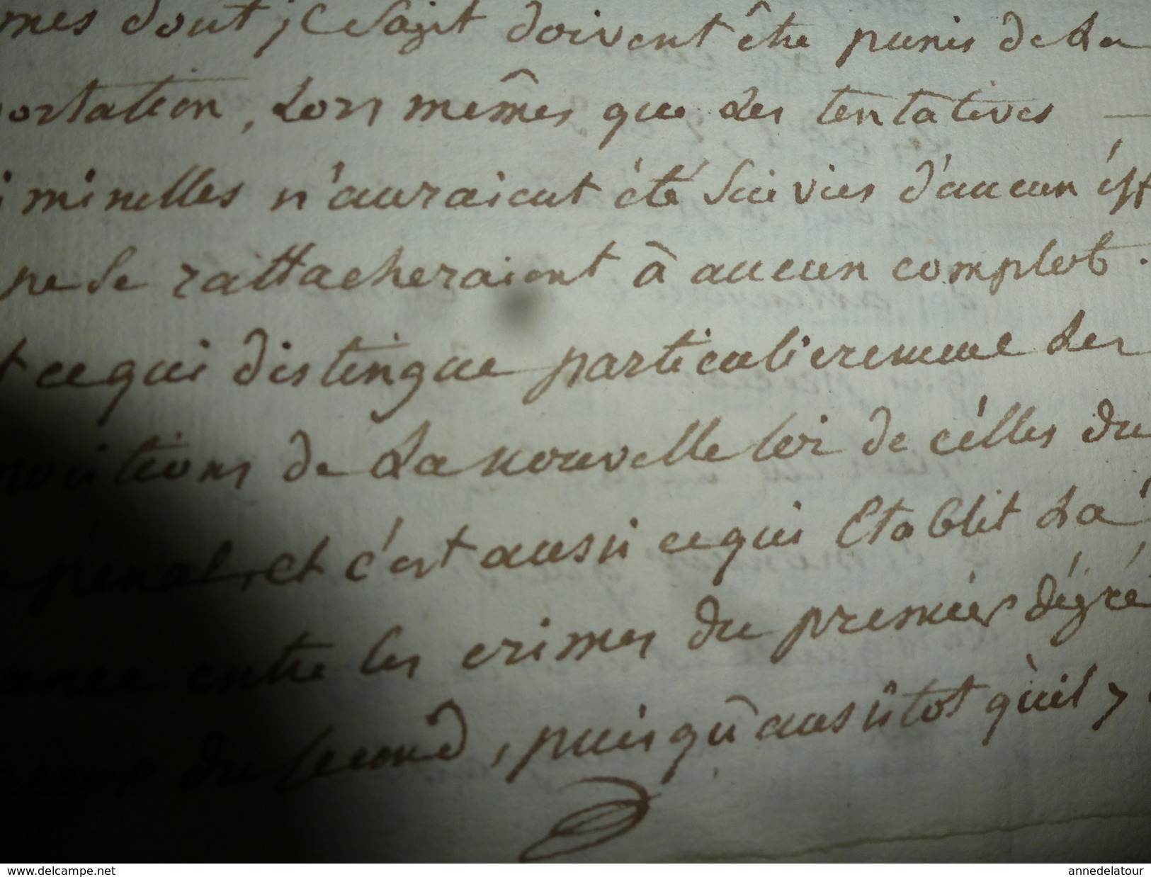 1815 Lettre de MARBOIS pour appliquer loi nouvelle sur la REPRESSION DES CRIS SEDITIEUX et PROVOCATION A LA REVOLTE,etc