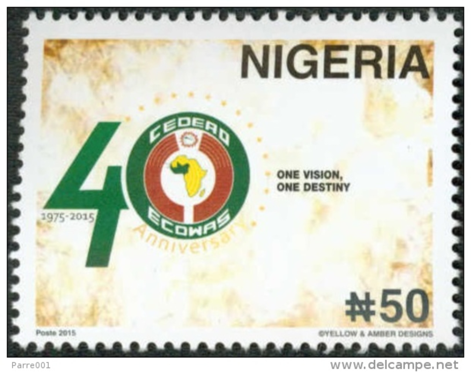 Nigeria 2015 40th Anniversary ECOWAS CEDEAO Mint MNH - Emissions Communes