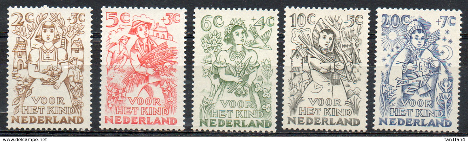 PAYS-BAS - (Royaume) - 1949 - N° 530 à 534 - (Emis Au Profit Des Oeuvres Pour L'enfance) - Unused Stamps