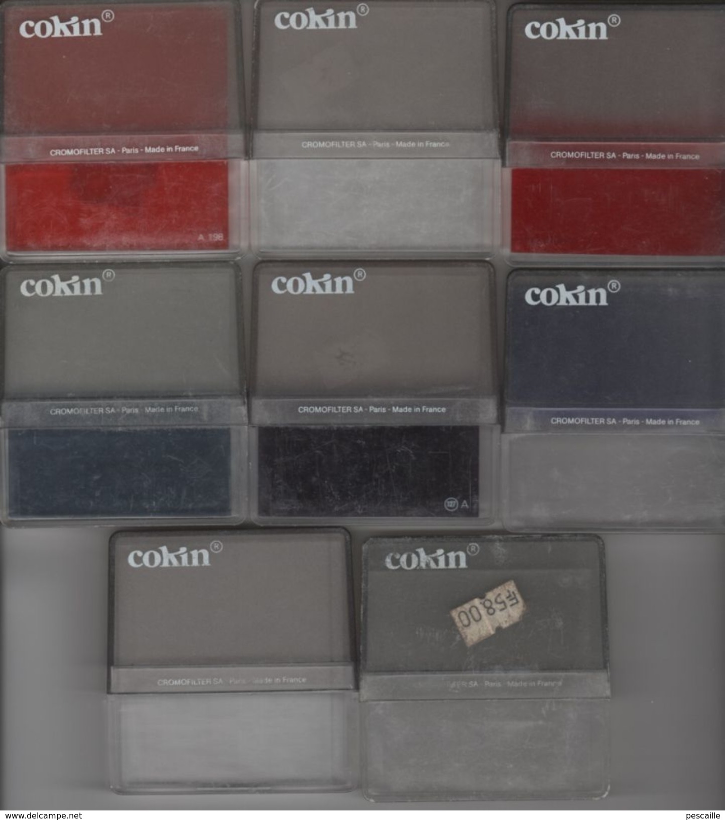 LOT DE 8 FILTRES COKIN CARRES COLORS / BASIC / DIFFUSEUR 2 - A 376 / A 84 / A 122 / A 127 / A 198 / A 665 / A 60 / A 669 - Matériel & Accessoires