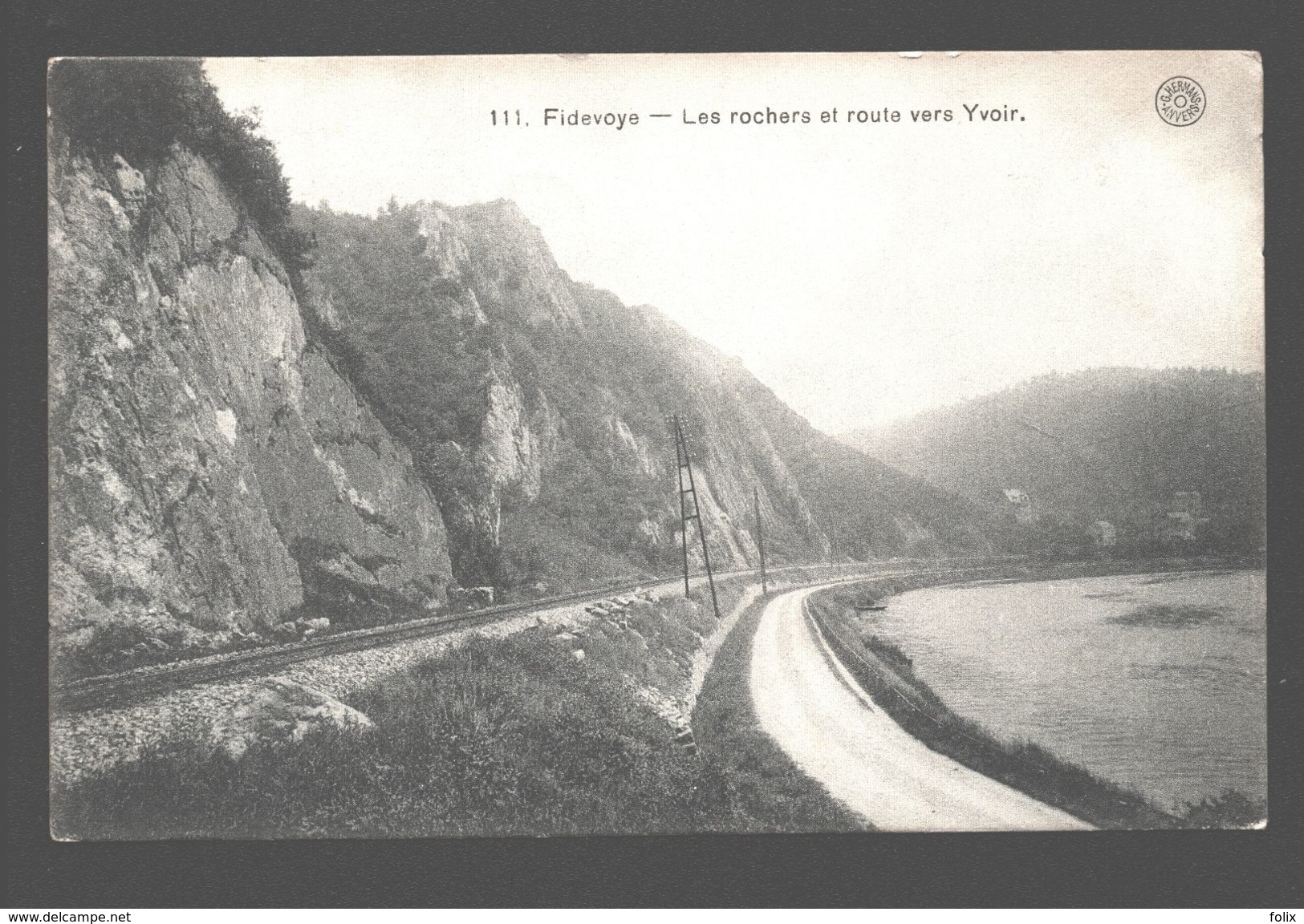 Fidevoye - Les Rochers Et Route Vers Yvoir - 1911 - Ed. Hermans, Anvers - Yvoir