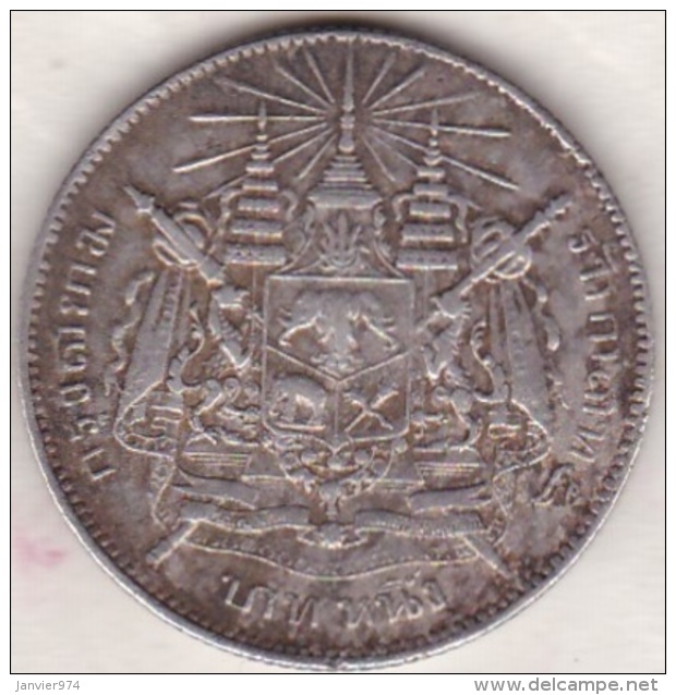 Thailande . 1 Baht ND  1876 - 1900 . Rama V . En Argent . Y# 34 - Thaïlande