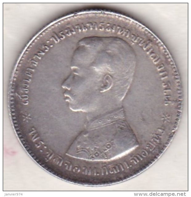 Thailande . 1 Baht ND  1876 - 1900 . Rama V . En Argent . Y# 34 - Thailand