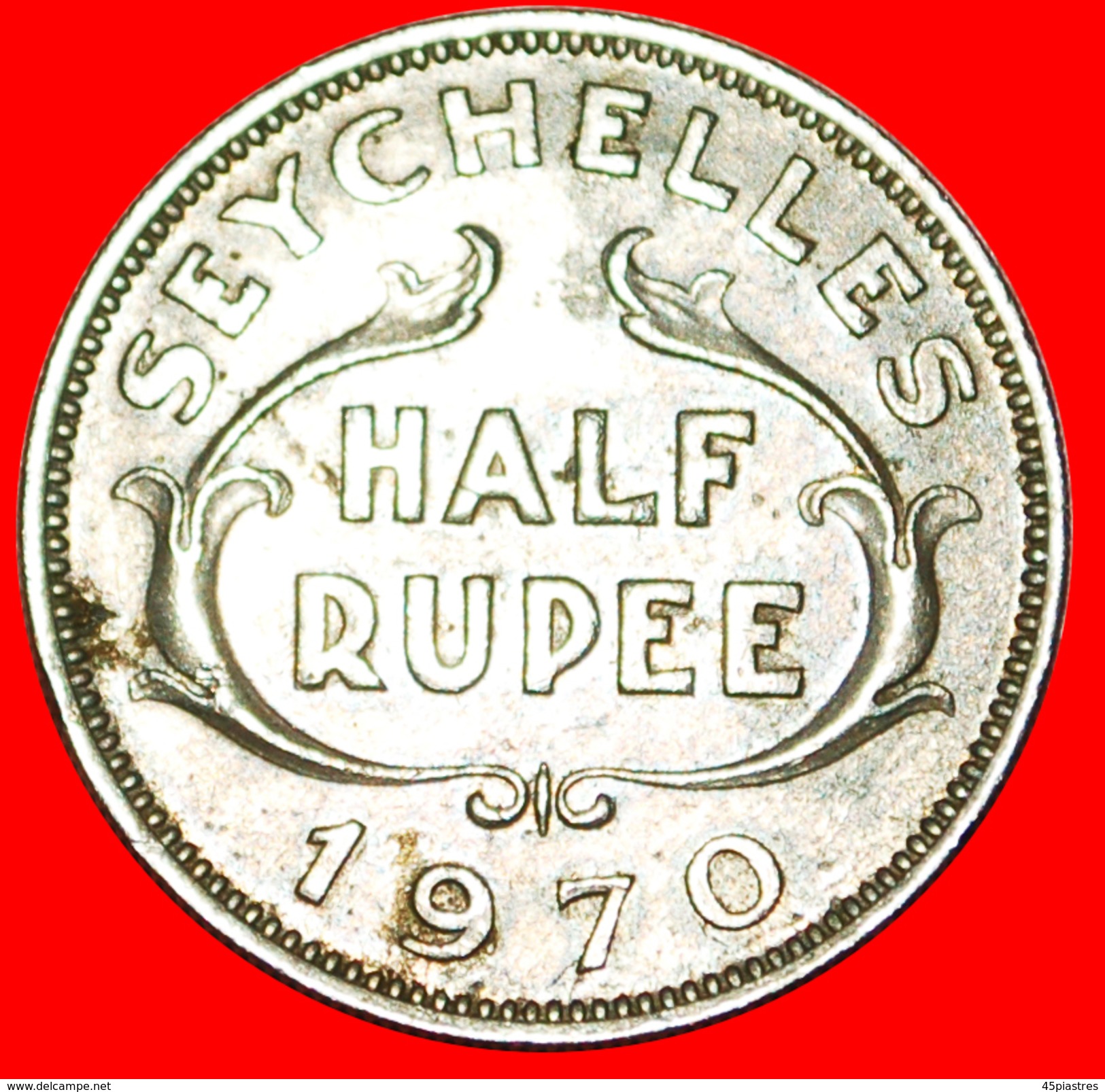 √ GREAT BRITAIN: SEYCHELLES ★ 1/2 RUPEE 1970! LOW START ★ NO RESERVE! - Seychelles