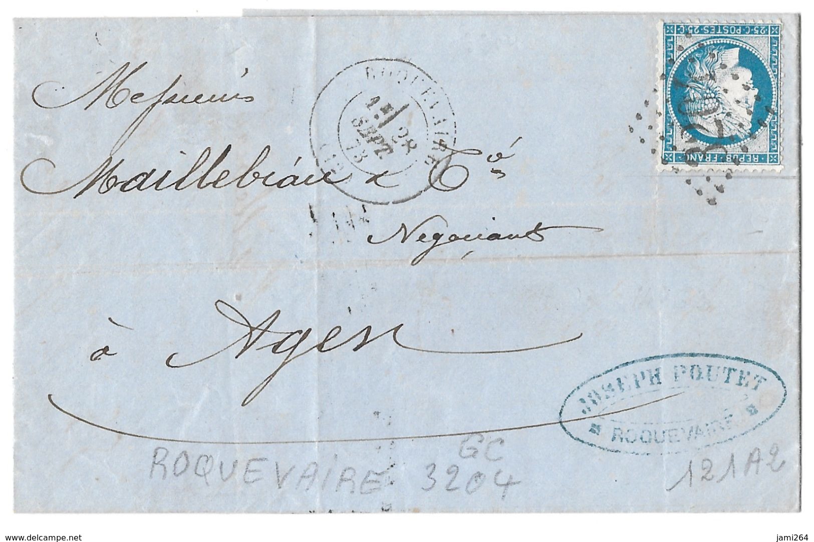 LETTRE Avec N° 60/1 ;121 A2; RARE TTB - 1871-1875 Cérès