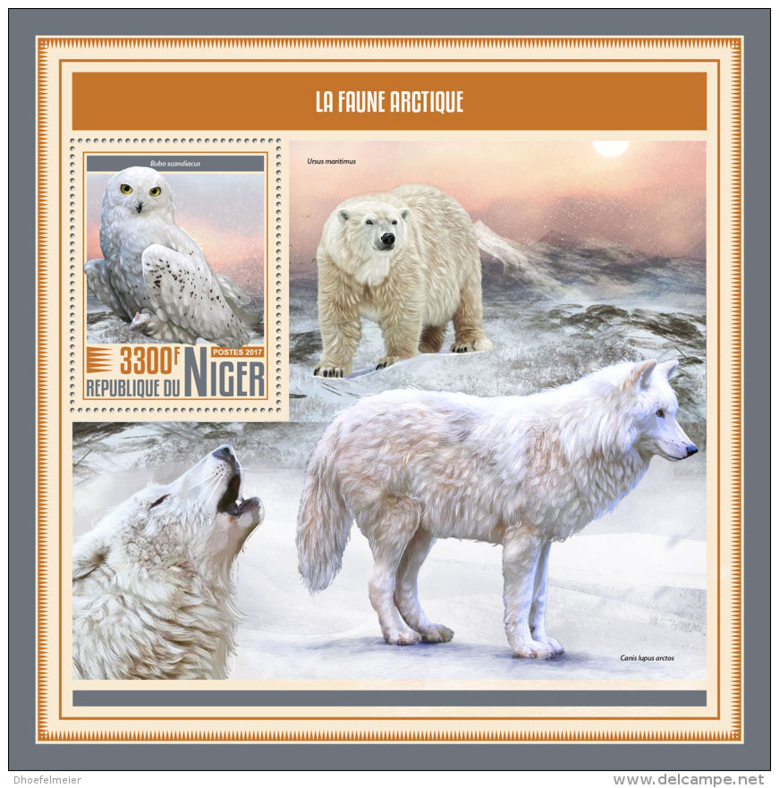 NIGER 2017 MNH** Arctic Fauna Arktische Tierwelt Faune Arctique S/S - OFFICIAL ISSUE - DH1749 - Arctic Tierwelt