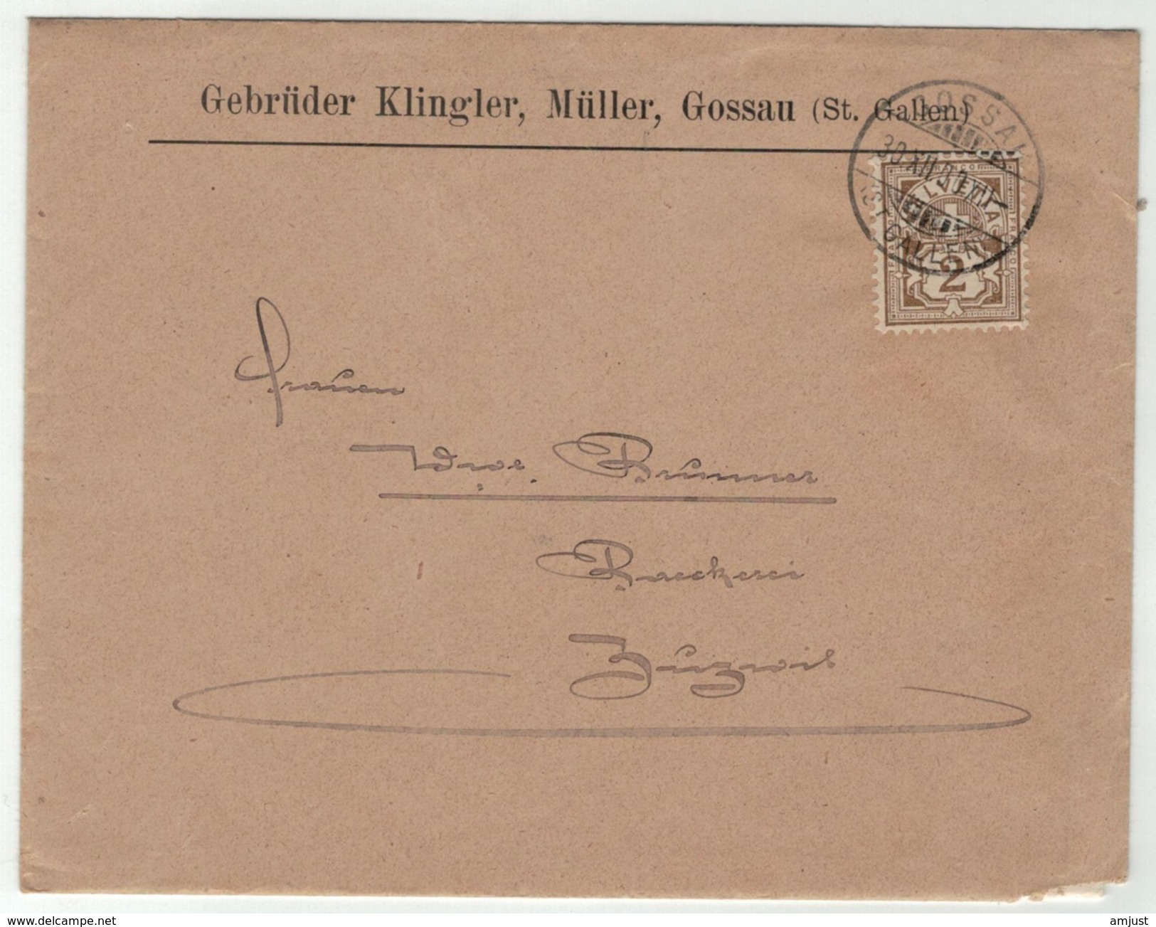 Suisse /Schweiz/Svizzera/Switzerland // Croix Fédérale // Lettre De Gossau Pour Zuzwyl, 30.12.1900 - Lettres & Documents