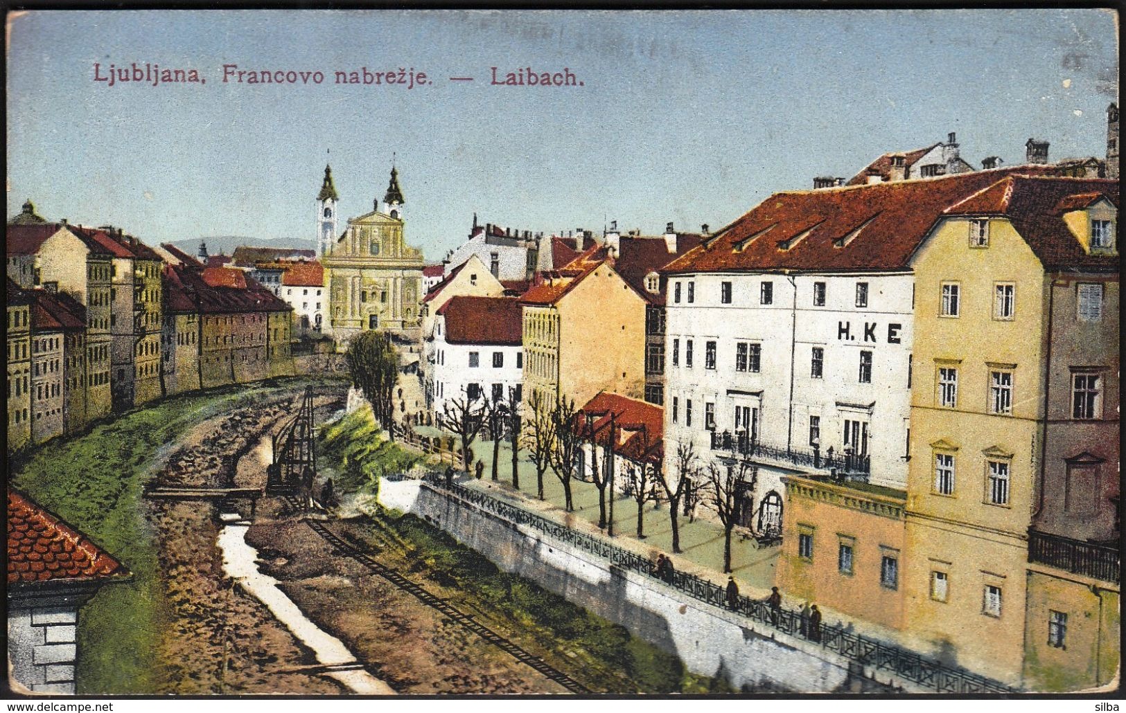 Slovenia Ljubljana Francovo Nabrezje / Laibach / Franco Quay / Franciscan Church - Slowenien