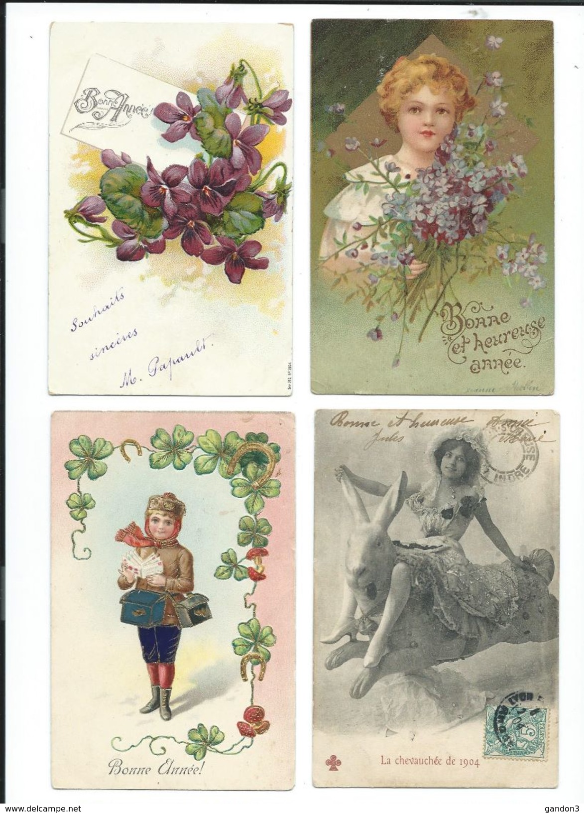 LOT    De     200    Cartes   Postales    Anciennes    Fantaisies - 100 - 499 Cartes