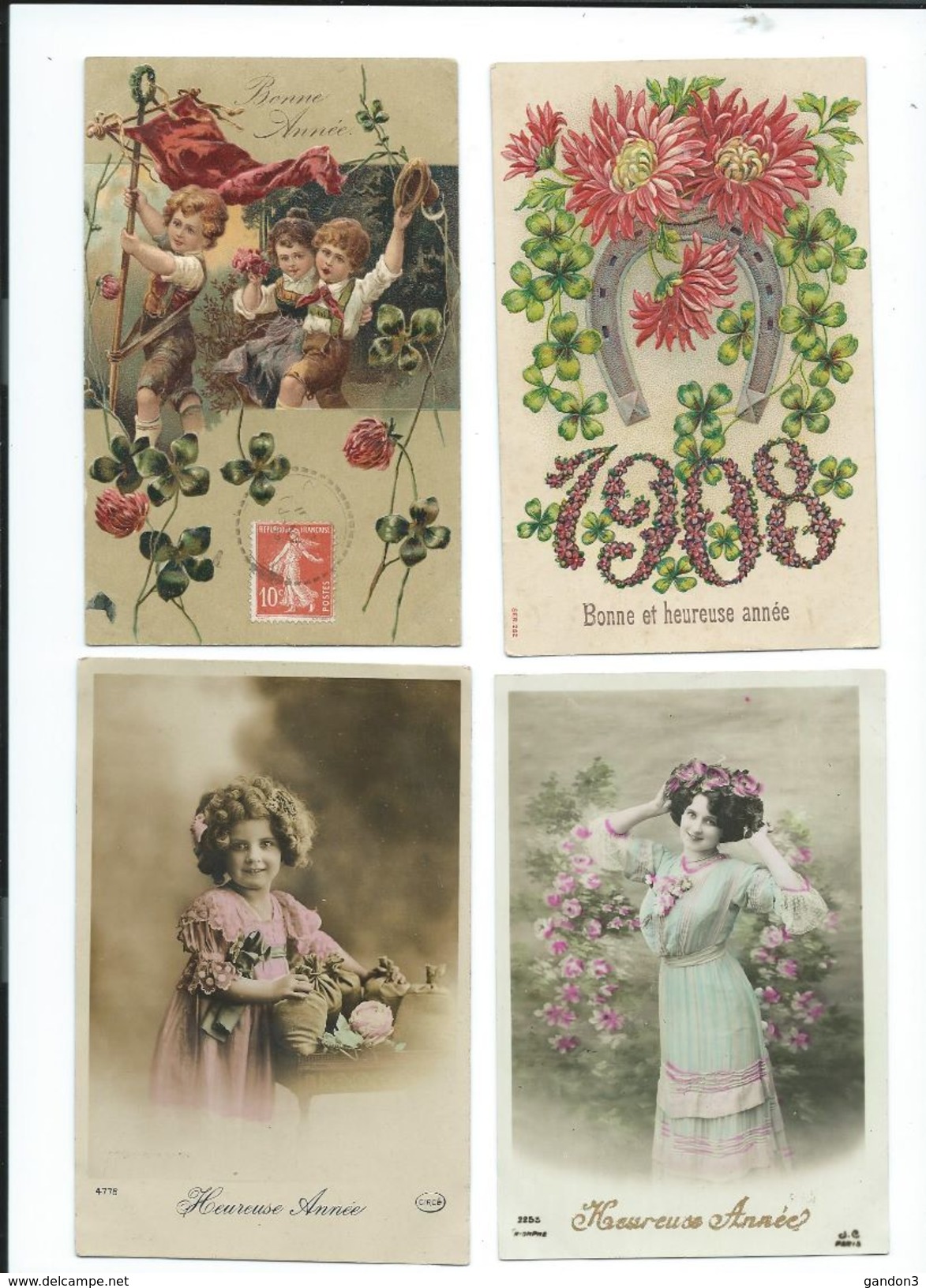 LOT    de     200    Cartes   Postales    Anciennes    Fantaisies