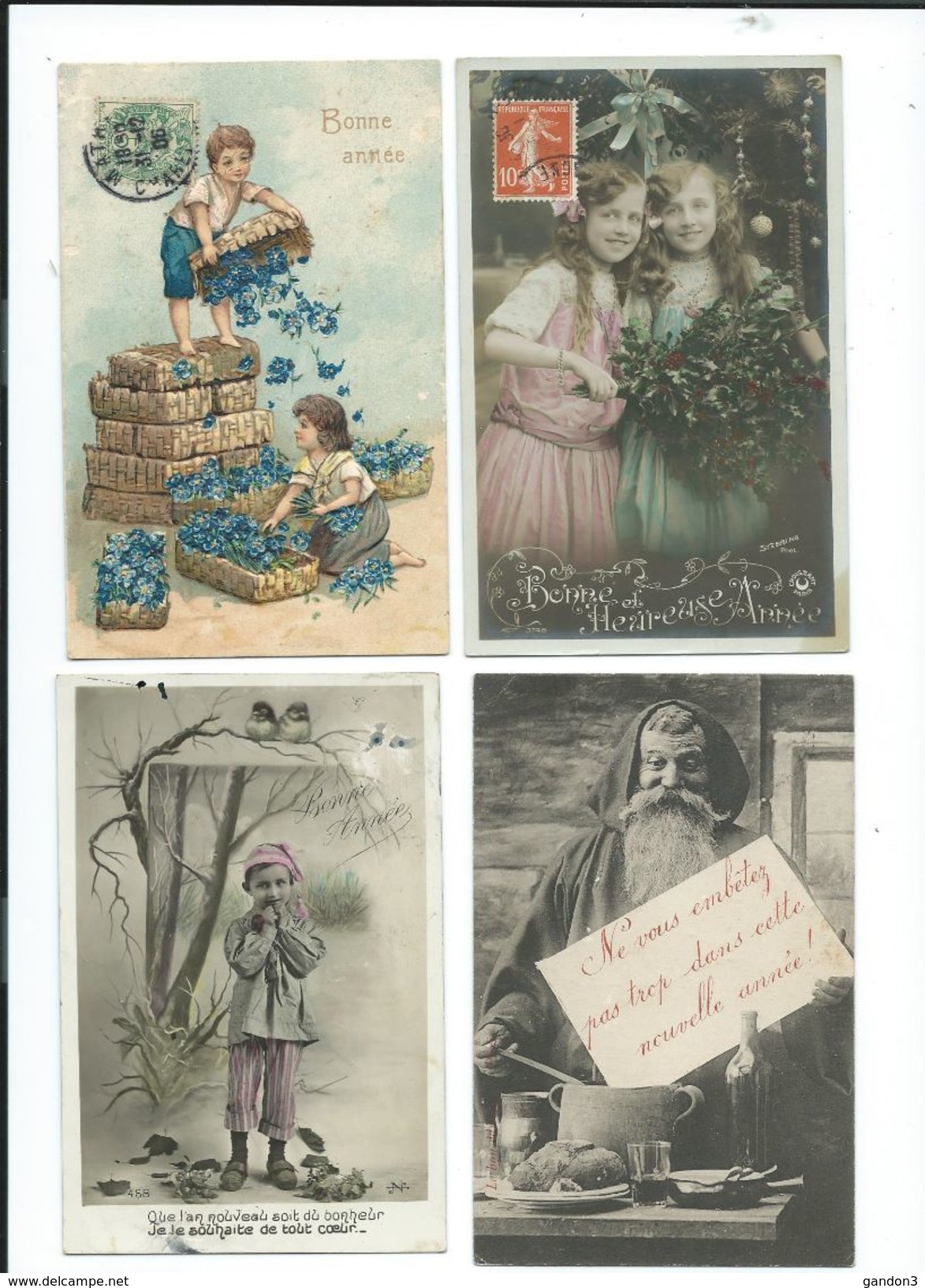 LOT    de     200    Cartes   Postales    Anciennes    Fantaisies
