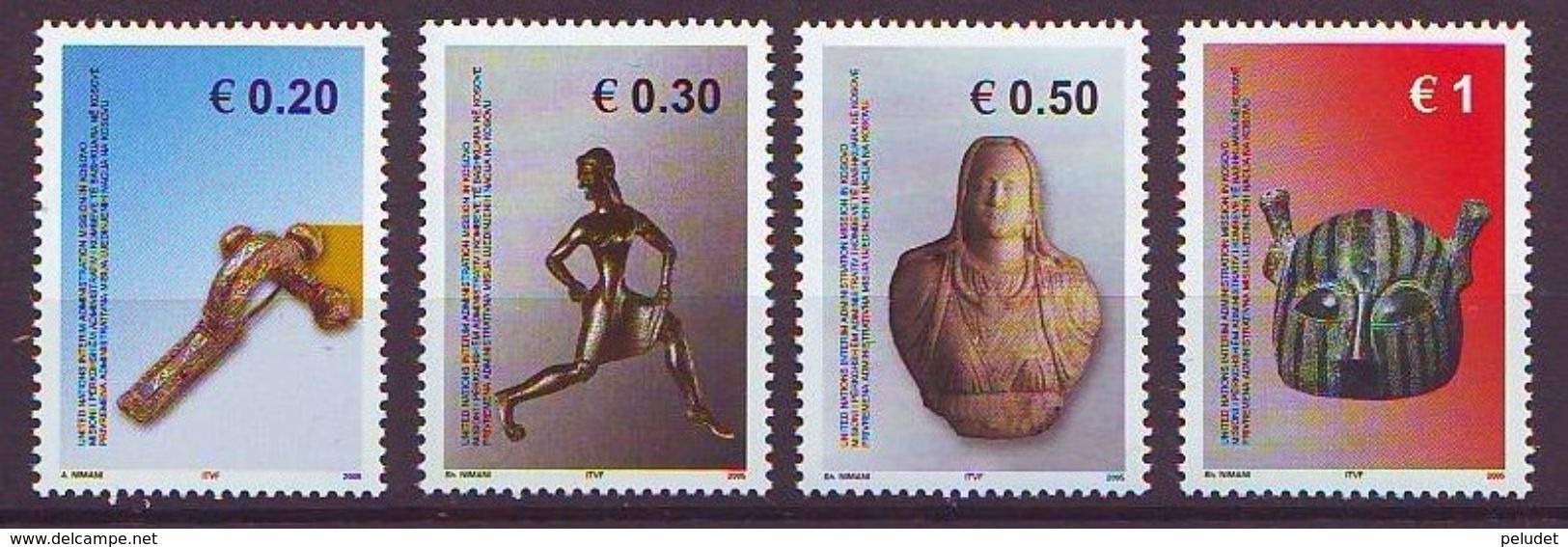 Kosovo - 2005, UN Issues Kosovo, 2005, Archeological Artifacts 4v ** Yt 38-41 - Kosovo