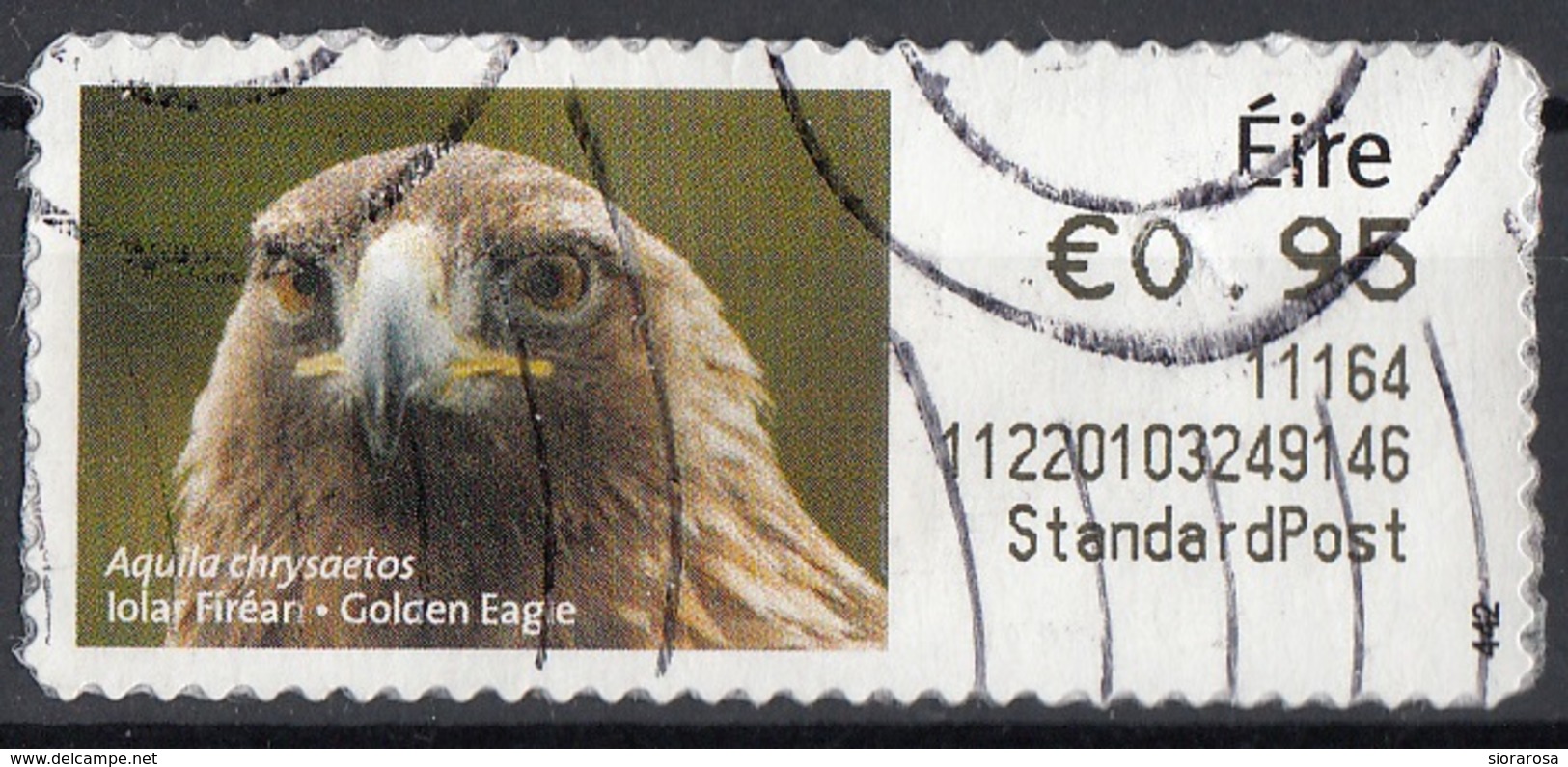 Irlanda 2010 Label Post And Go - Golden Eagle - Aquila Chrysoetos Used Ireland Eire - Usati