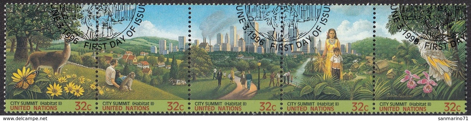 UNITED NATIONS New York 711-715,used - Oblitérés