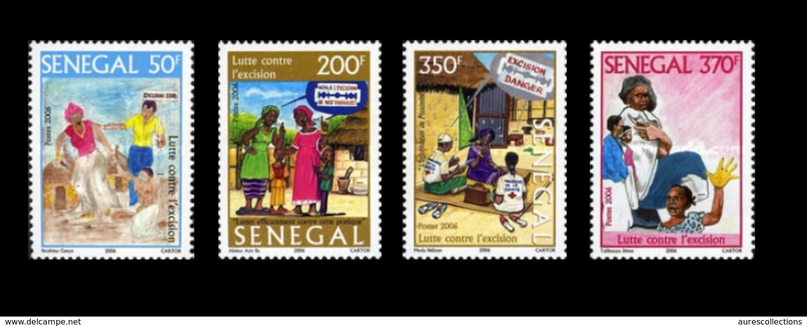 SENEGAL UNESCO 2006 LUTTE CONTRE L'EXCISION - FULL SET - RARE -  MNH ** - Senegal (1960-...)