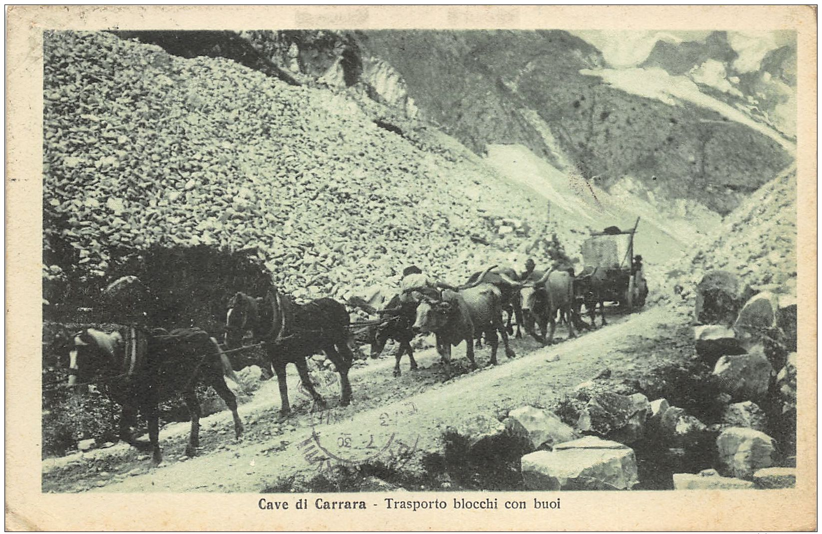 Cave Di Carrara - Transporto Blocchi Con Buoi - Carrara