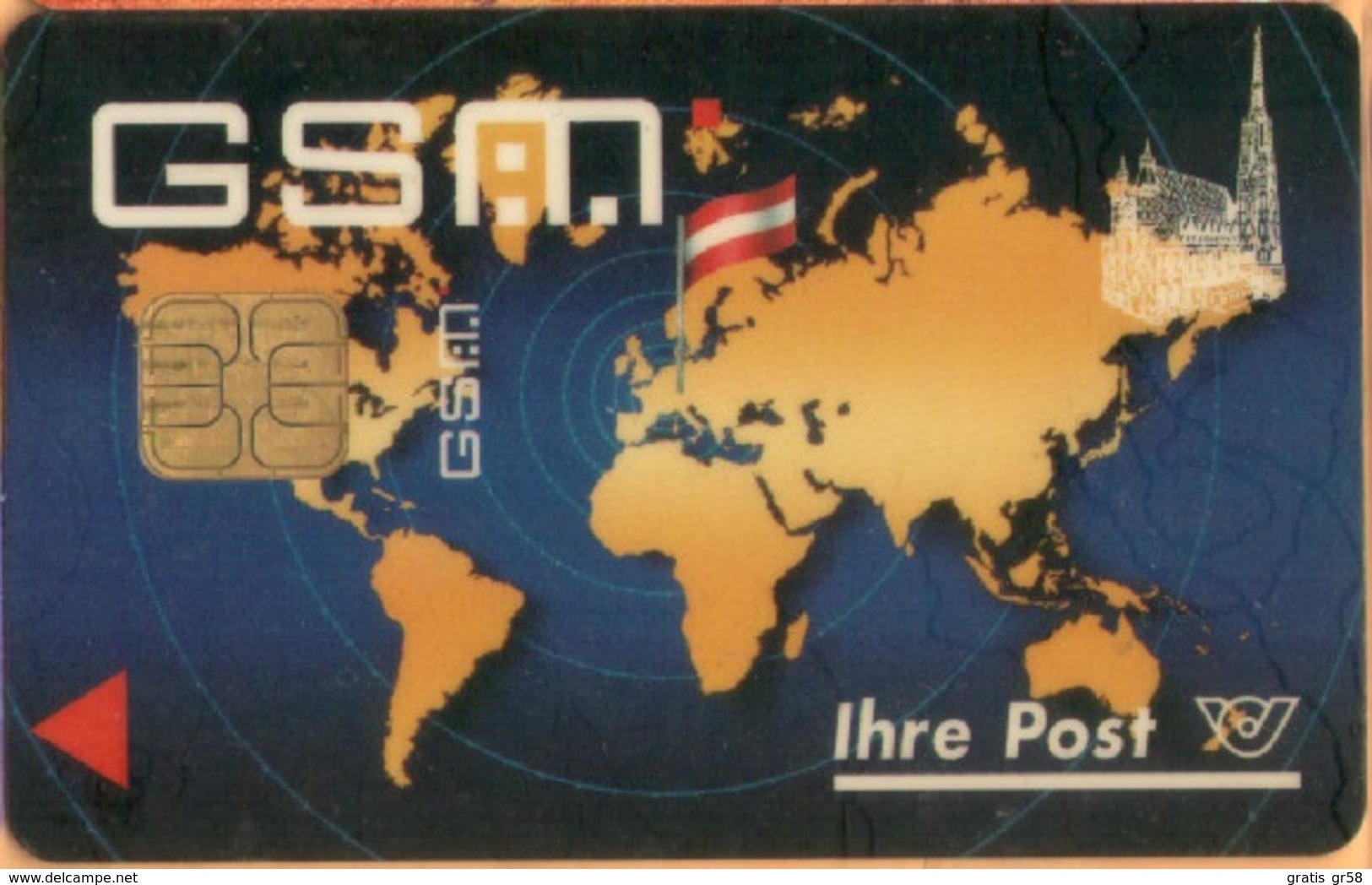 Austria - Ihre Post (MobiKom), GSM, Maps,  SIM 1 - Full-Size (ISO), Heavily Used - Austria