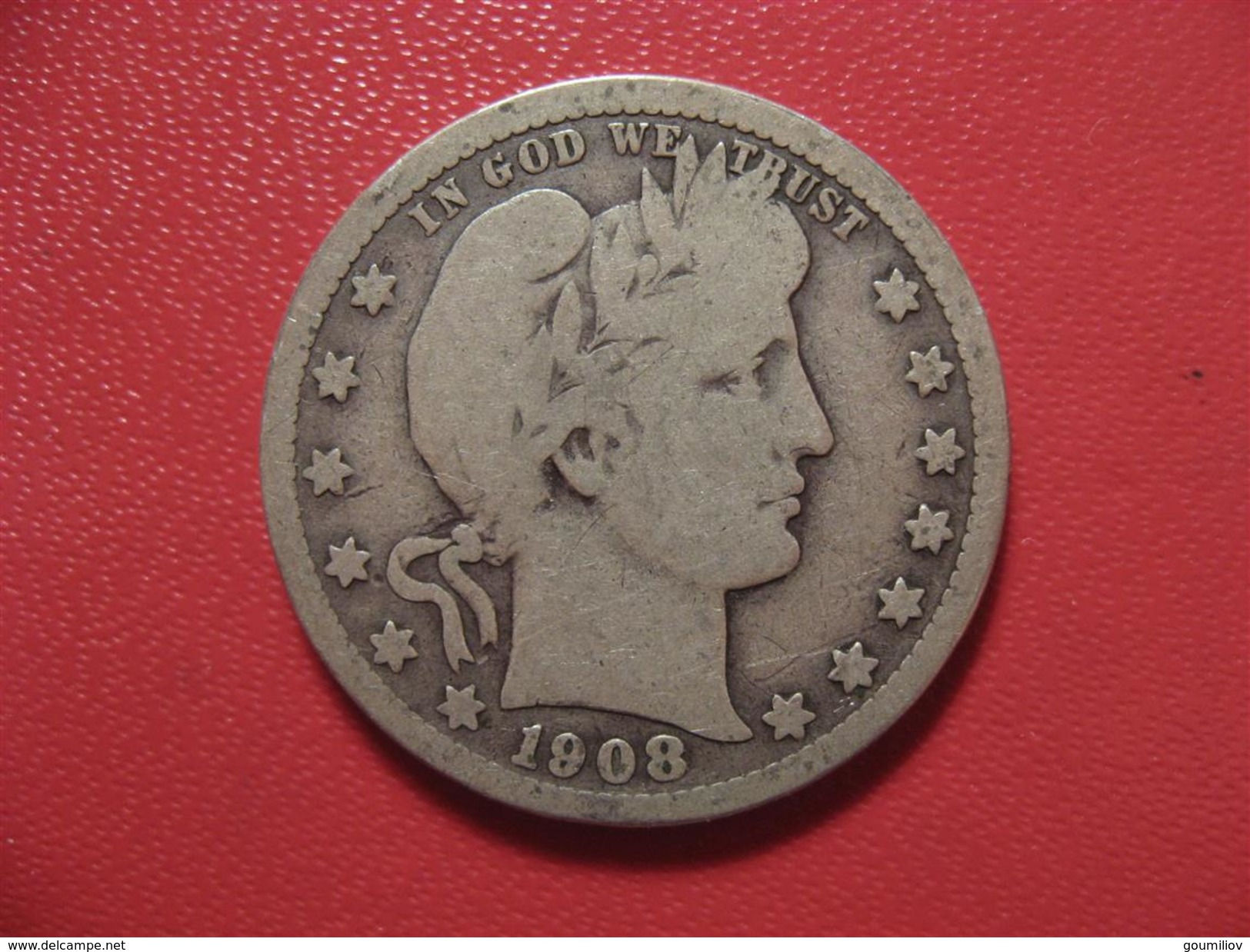 Etats-Unis - USA - Quarter Dollar 1908 6887 - 1892-1916: Barber