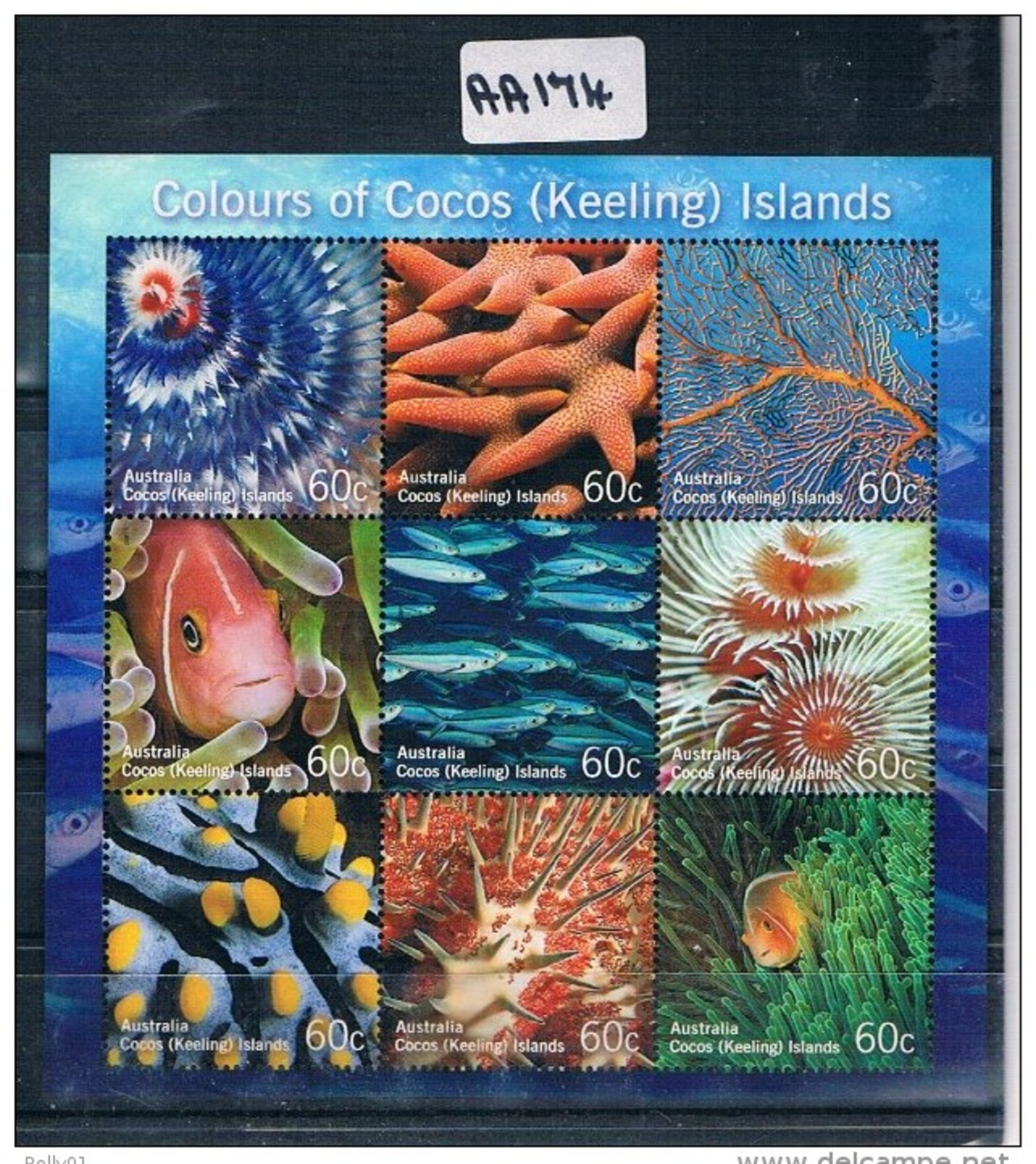 Australia Cocos Isl  2011 Marine Embelished Sheet Muh AA174 - Cocos (Keeling) Islands