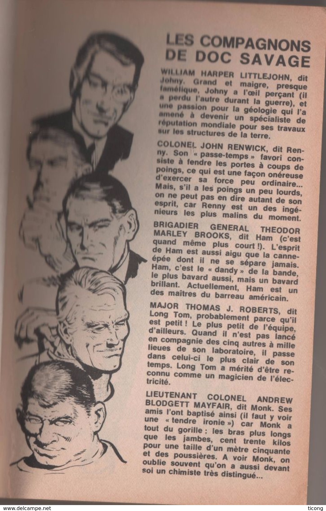 DOC SAVAGE MARABOUT POCKET 1ERE EDITION 1973 - LA NEIGE ROUGE DE KENNETH ROBESON, JIM BAMA, HENRI LIEVENS - Marabout Junior