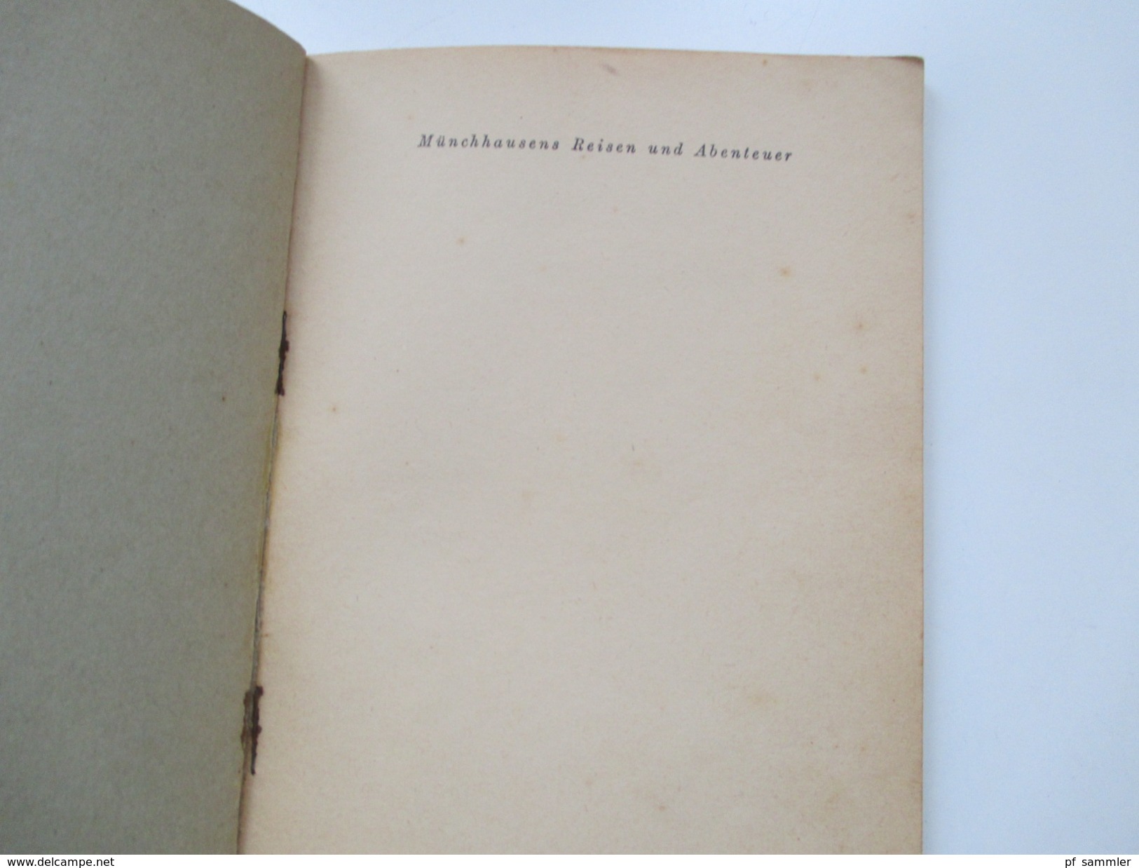 Kleine Feldpost-Reihe 1943 Münchhausens Reisen Und Abenteuer Zu Wasser Und Zu Lande! Nach G.A. Bürger. - Alte Bücher