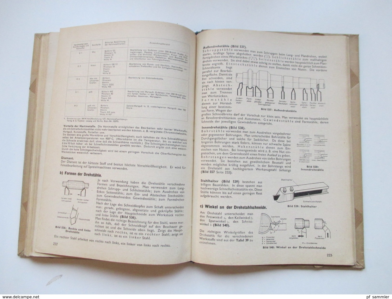 Schulbuch 1949 Fachkunde für metallverarbeitende Berufe. Europa Lehrmittel. Mit vielen Abbildungen! Toll!!