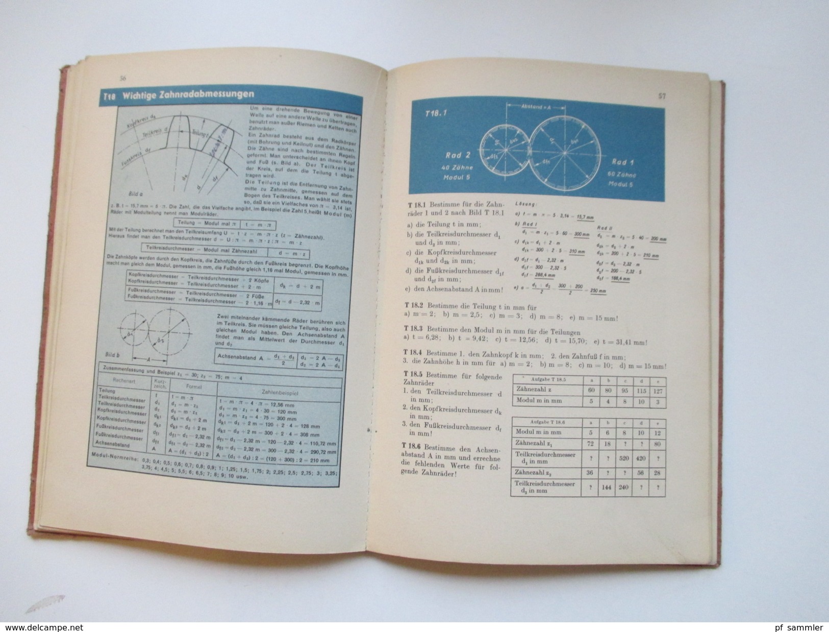 Schulbuch 1952 Fachrechnen für Maschinenschlosser und verwandte Berufe. Klett Verlag. Viele Abbildungen!!