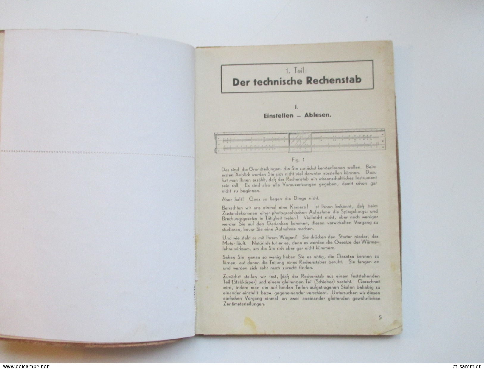 Schulbuch 1940er Jahre.Optik / Feinmechanik. Schule Für Den Selbstunterricht Im Gebrauch Des Rechenstabes. Faber Castell - Schulbücher