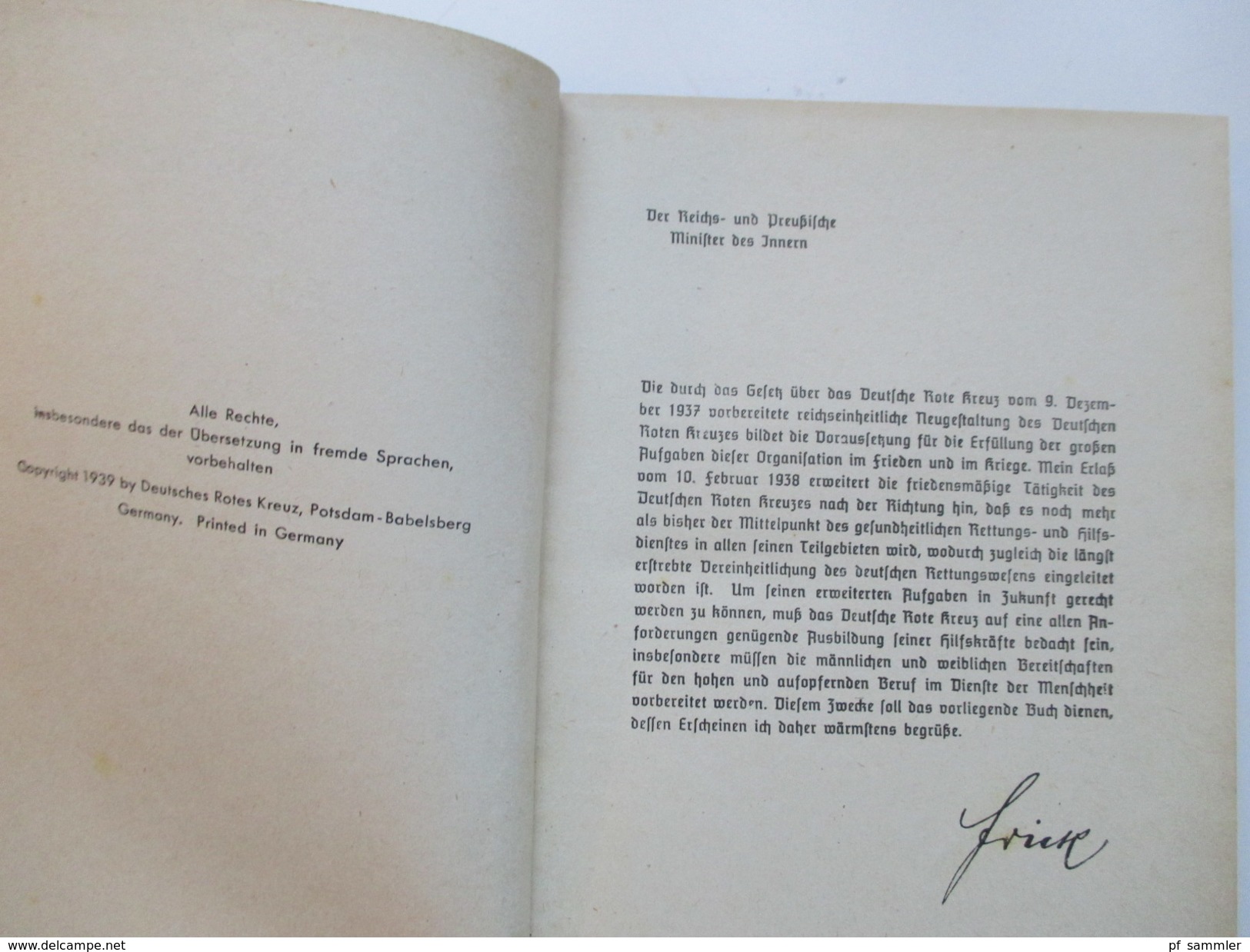 Amtliches Unterrichtsbuch über Erste Hilfe. 1939 Rotes Kreuz / Wehrmacht.Dr. Med. Richard Krueger SS Obersturmbandführer - Militär & Polizei