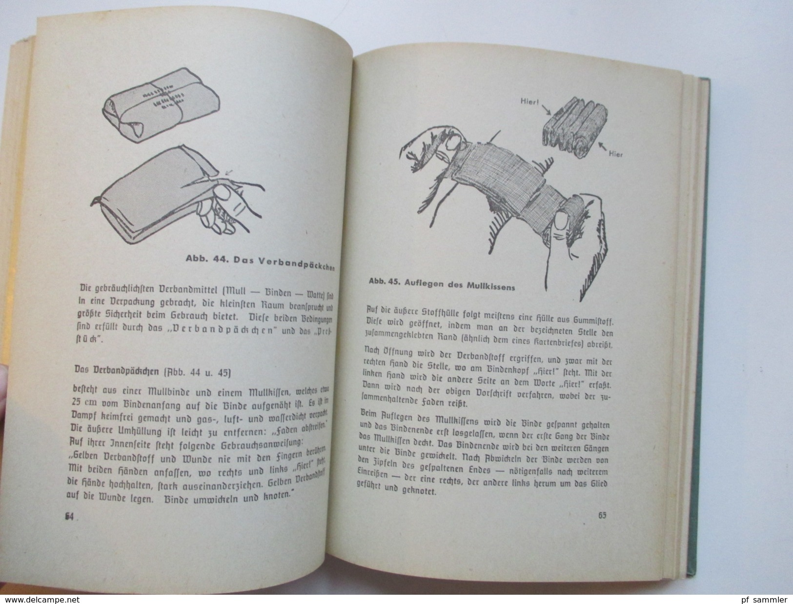 Amtliches Unterrichtsbuch über Erste Hilfe. 1939 Rotes Kreuz / Wehrmacht.Dr. Med. Richard Krueger SS Obersturmbandführer