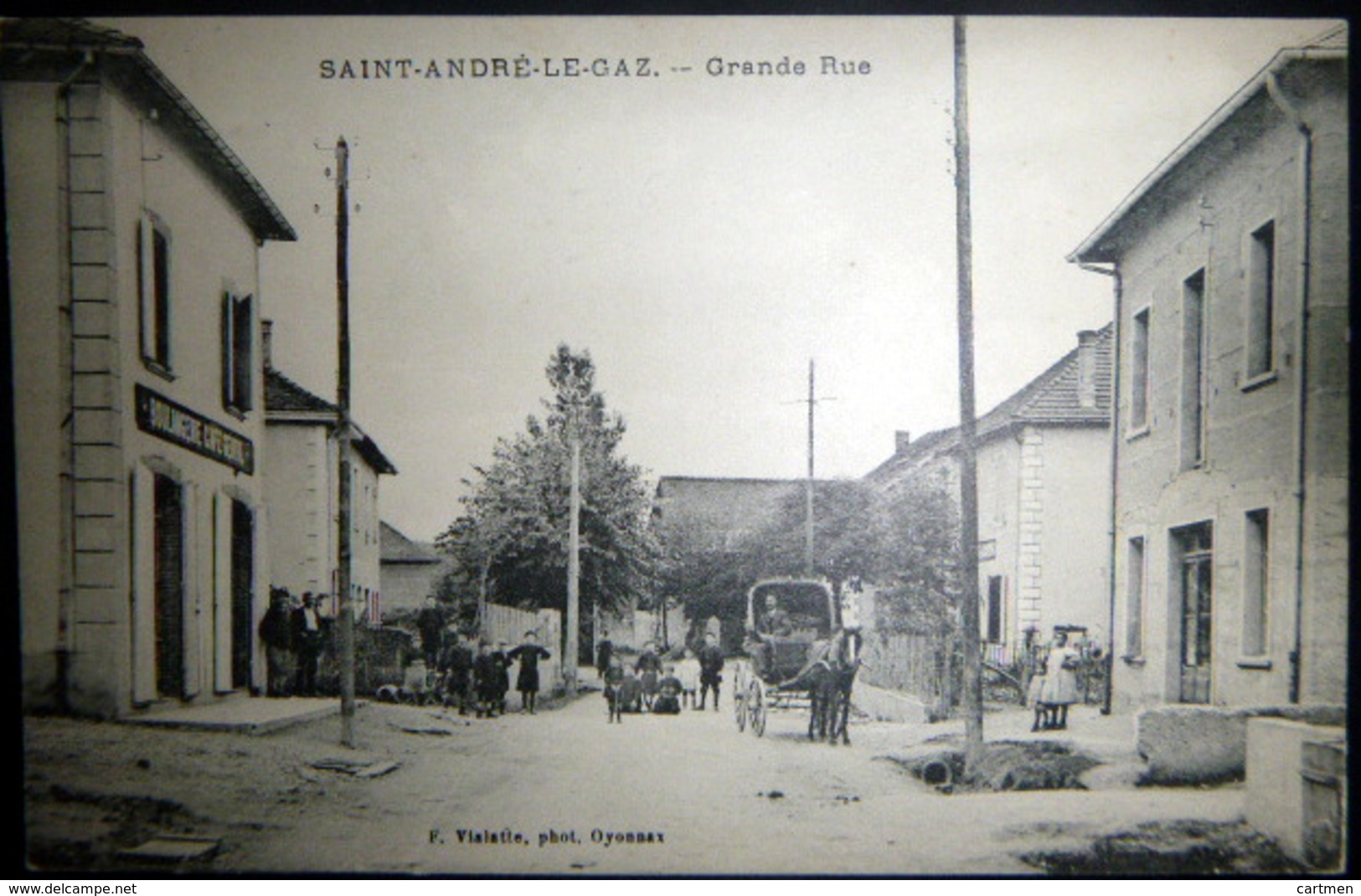 38 SAINT ANDRE LE GAZ GRANDE RUE ATTELAGE BOULANGERIE ANIMATION VOYAGE - Saint-André-le-Gaz