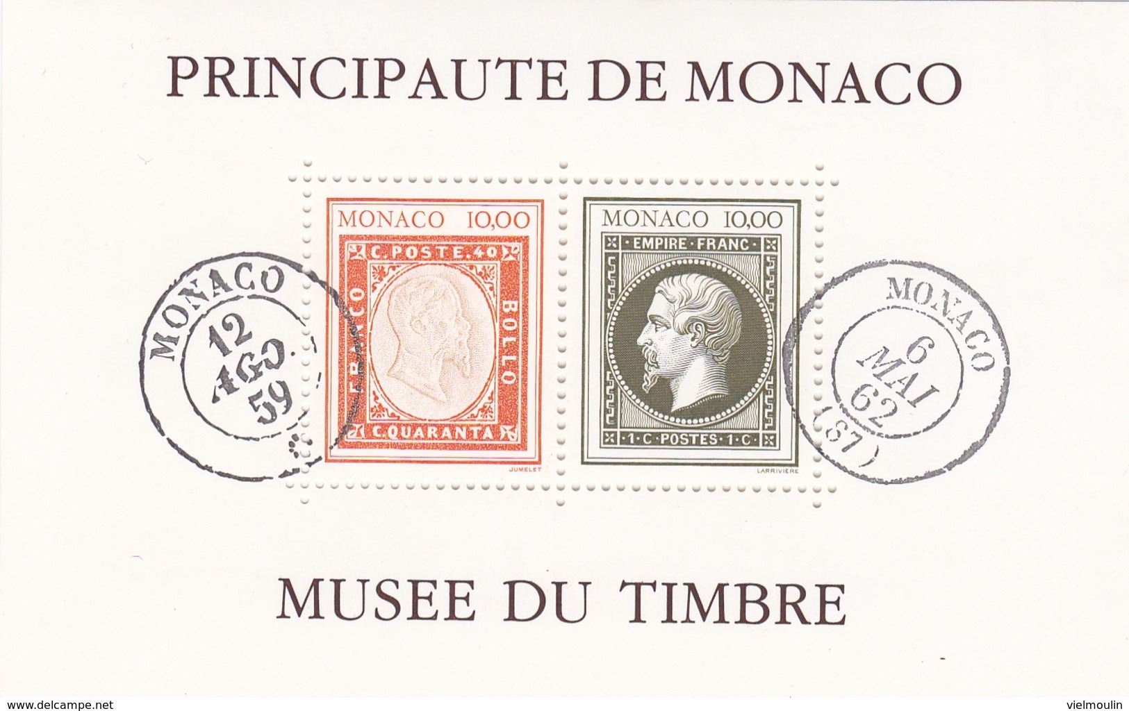 MONACO 1990 TIMBRES BLOC FEUILLET N° 58 CREATION DU MUSEE DU TIMBRE POSTE - Unused Stamps