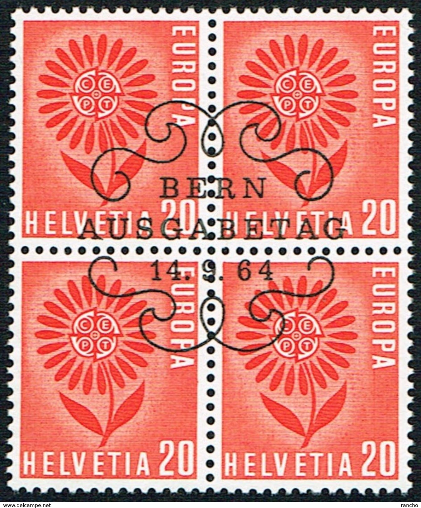 EUROPA 2xBLOCS DE 4 OBLITERES 1er/J.14.9.1964. C/.S.B.K. Nr:410/411. Y&TELLIER Nr:735/736. MICHEL Nr:800/801. - Gebraucht