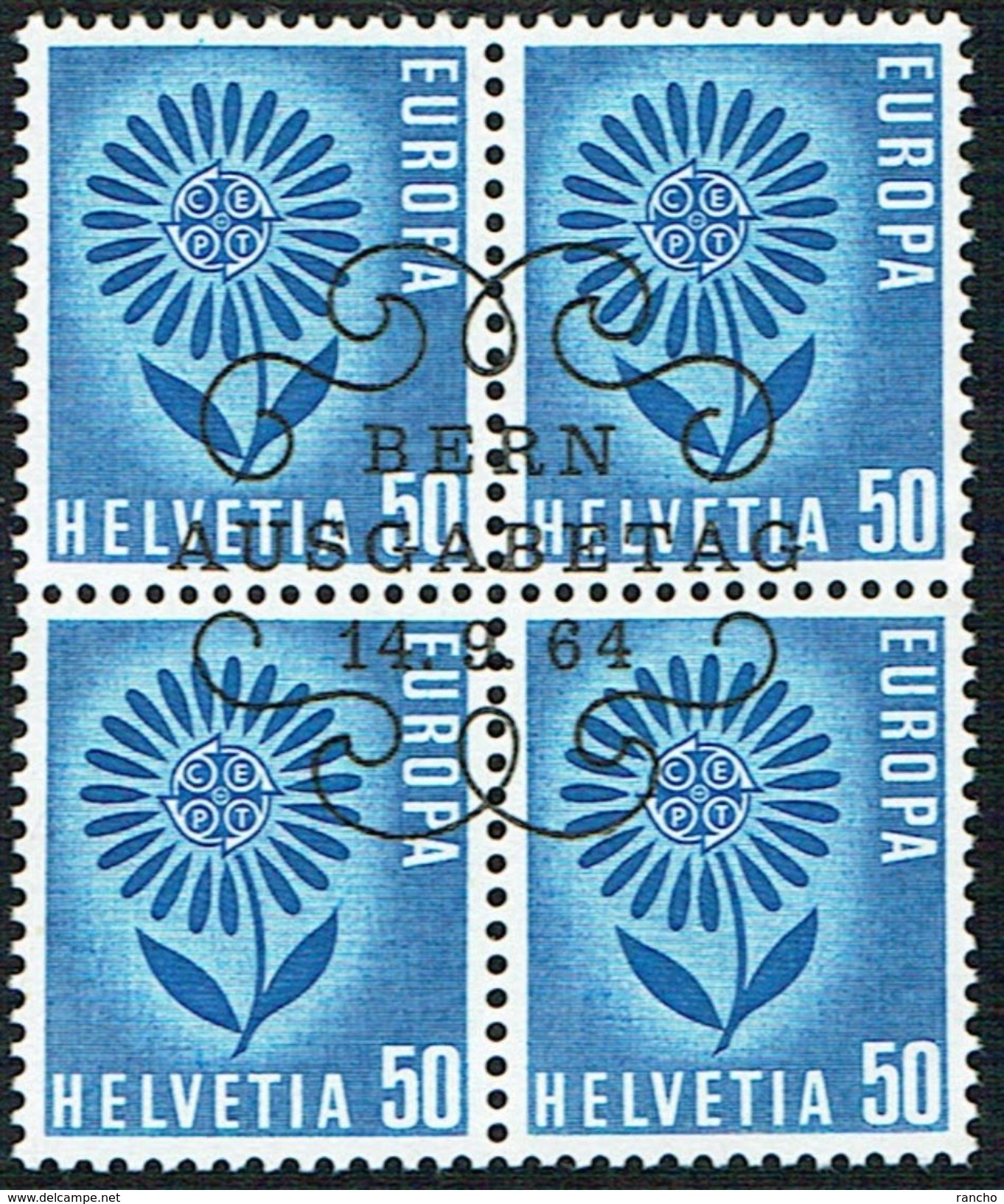 EUROPA 2xBLOCS DE 4 OBLITERES 1er/J.14.9.1964. C/.S.B.K. Nr:410/411. Y&TELLIER Nr:735/736. MICHEL Nr:800/801. - Gebraucht