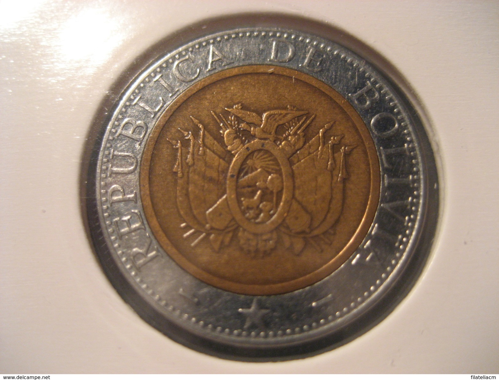5 Bolivianos 2004 BOLIVIA Bimetallic Coin - Bolivie