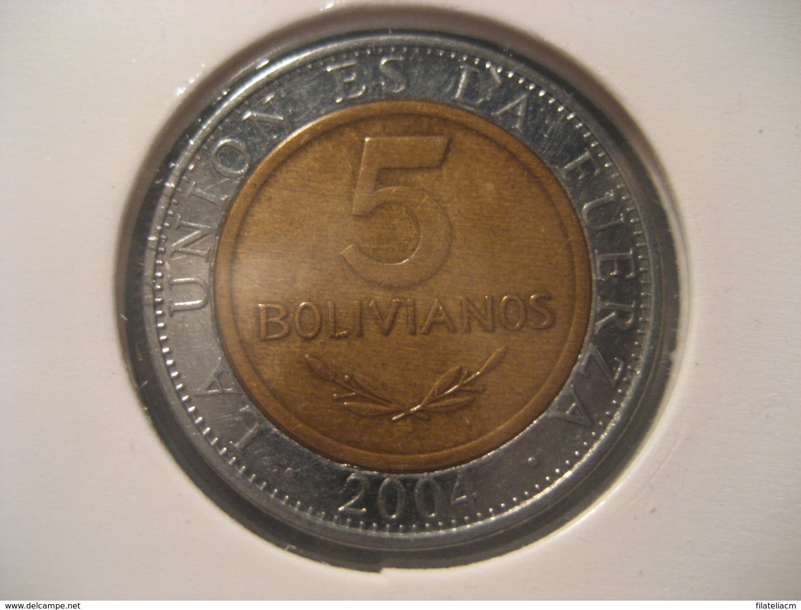 5 Bolivianos 2004 BOLIVIA Bimetallic Coin - Bolivie