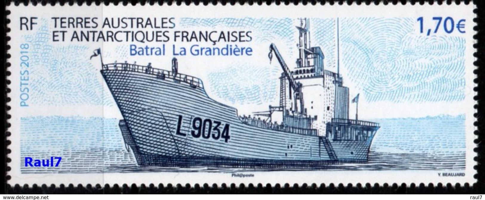 T.A.A.F. // F.S.A.T. 2018 - Bateau, Batral La Grandière  - 1 Val Neufs // Mnh - Ungebraucht