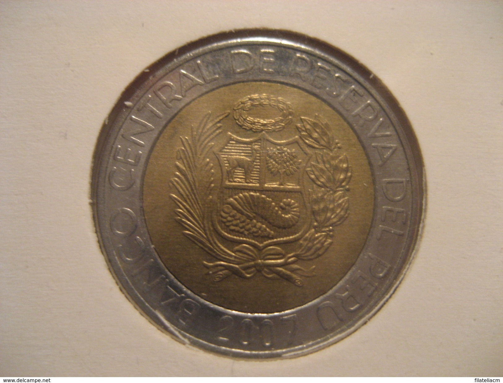 2 Nuevos Soles 2007 Bimetallic PERU Coin - Perú