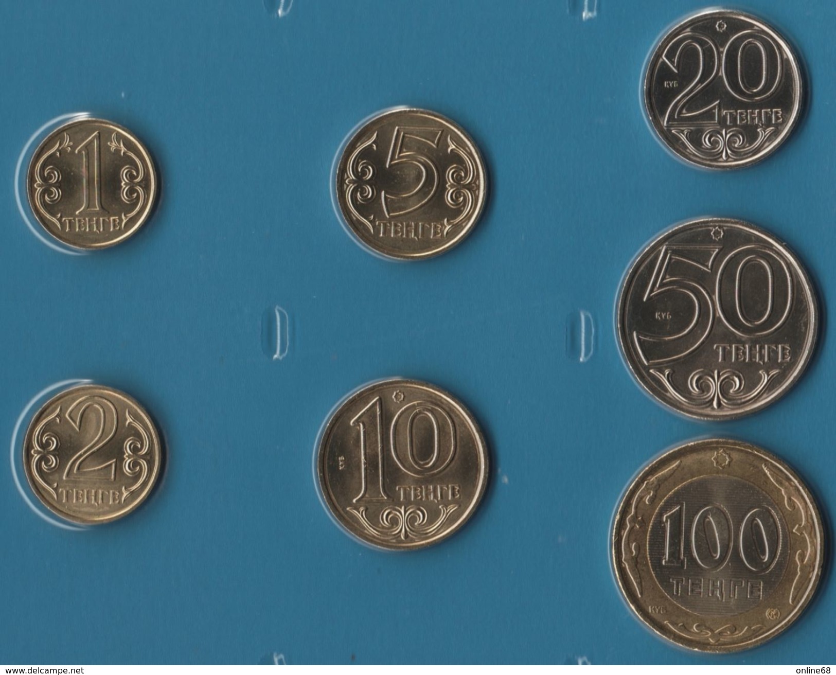 KAZAKSTAN  COIN SET 7 MONNAIES 1 TENGE - 100 TENGE  2000 - 2010 BIMETAL - Kazajstán