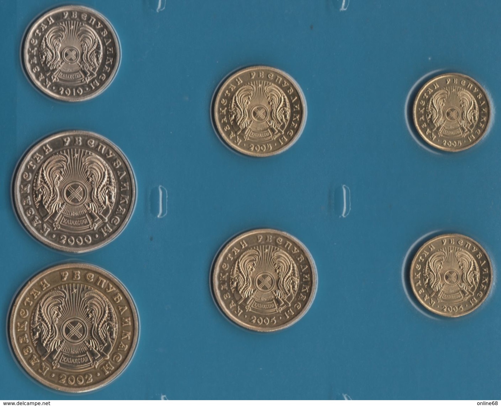 KAZAKSTAN  COIN SET 7 MONNAIES 1 TENGE - 100 TENGE  2000 - 2010 BIMETAL - Kazajstán