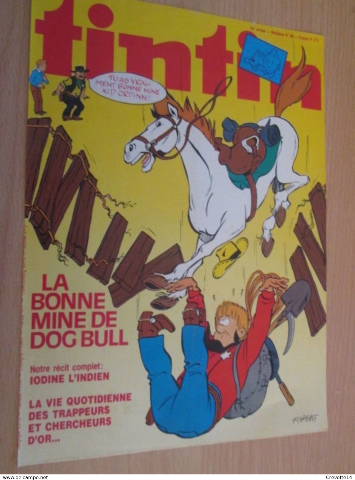 Page De Revue Des Années 70/80 : COUVERTURE DE LA REVUE  TINTIN : CHICK BILL KID ORDINN - Chick Bill