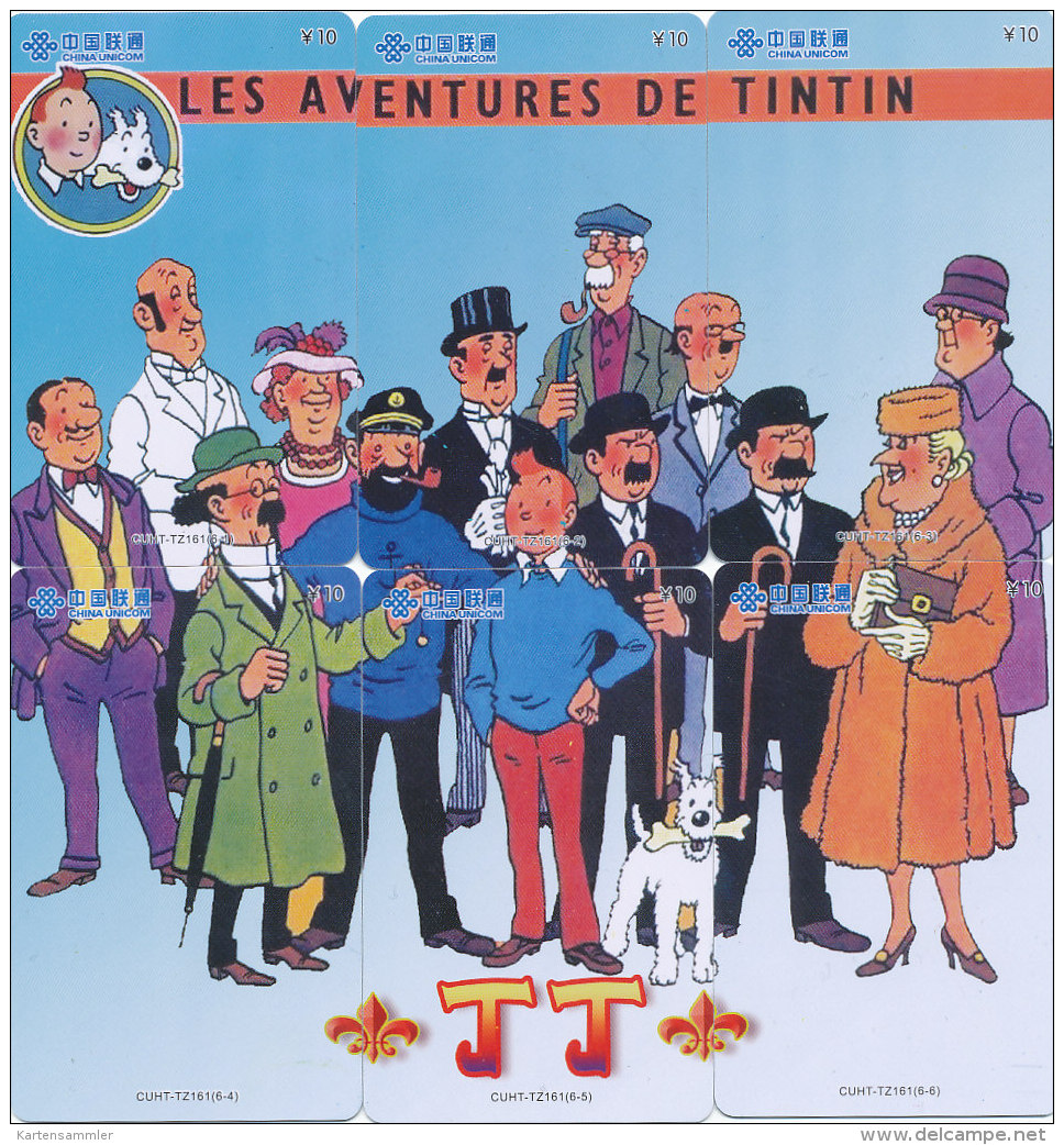 CHINA Telefonkarten  Puzzle - TIN TIN  -siehe Scan - - Comics