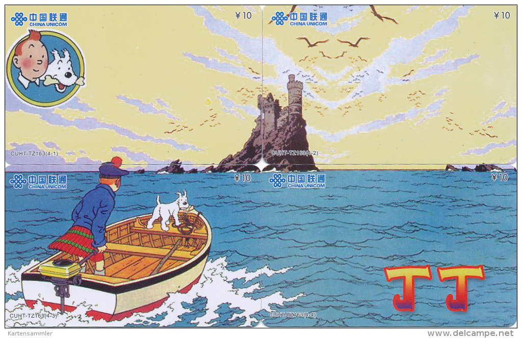 CHINA Telefonkarten  Puzzle - TIN TIN  -siehe Scan - - Comics