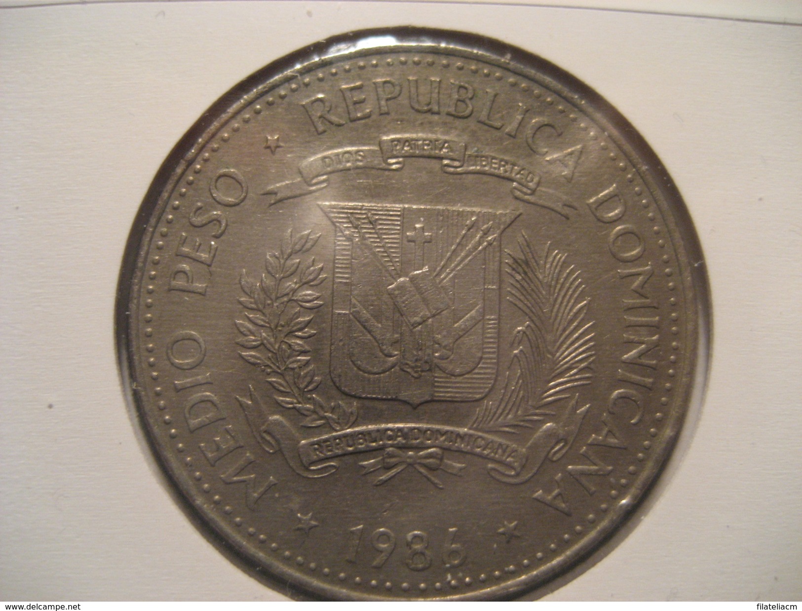 Medio Peso 1986 REPUBLICA DOMINICANA Coin - Dominicana