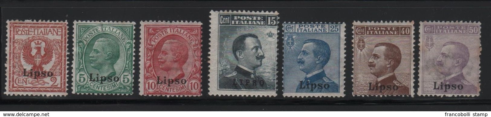 1912 Egeo Lipso  Serie Cpl MLH - Ägäis (Lipso)