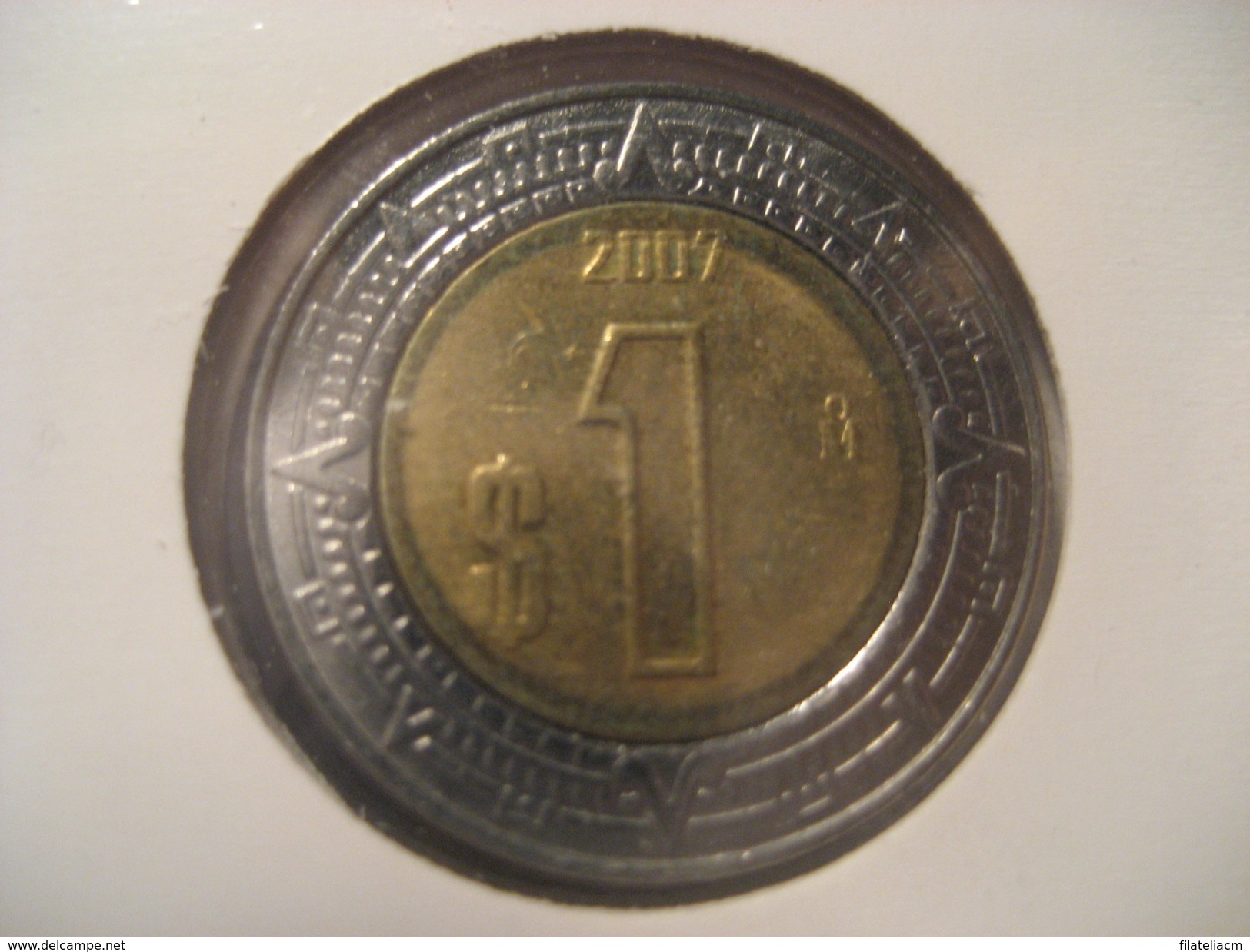 1$ 2007 MEXICO Bimetallic Coin Mejico - México