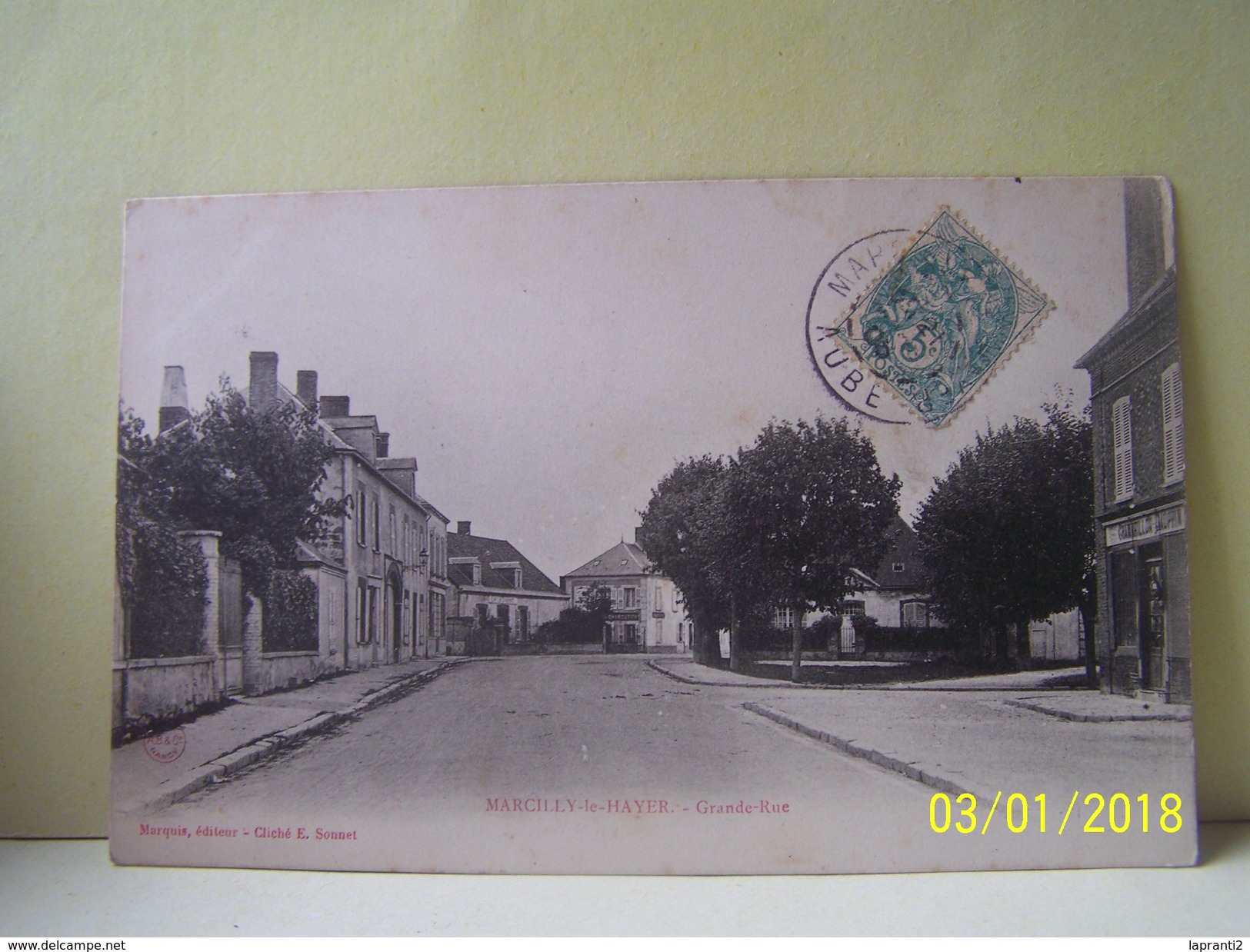 MARCILLY-LE-HAYER (AUBE) LES COMMERCES. LES MAGASINS. GRANDE-RUE. - Marcilly